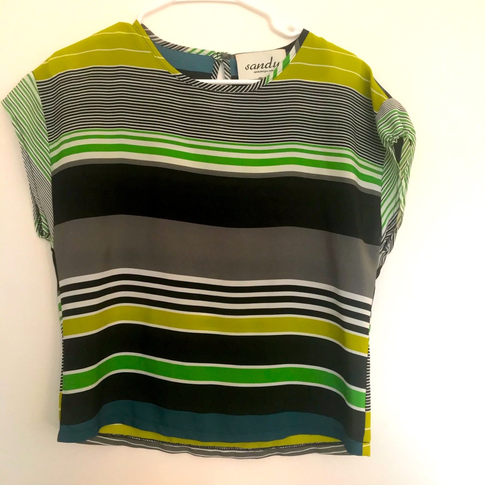 Boutique striped silk blouse size S